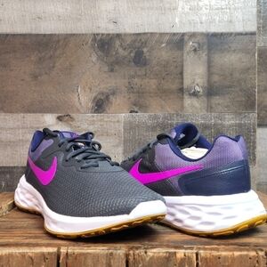 New Nike Revolution 6 NN Anthracite/Vivid Purple DD8475-011